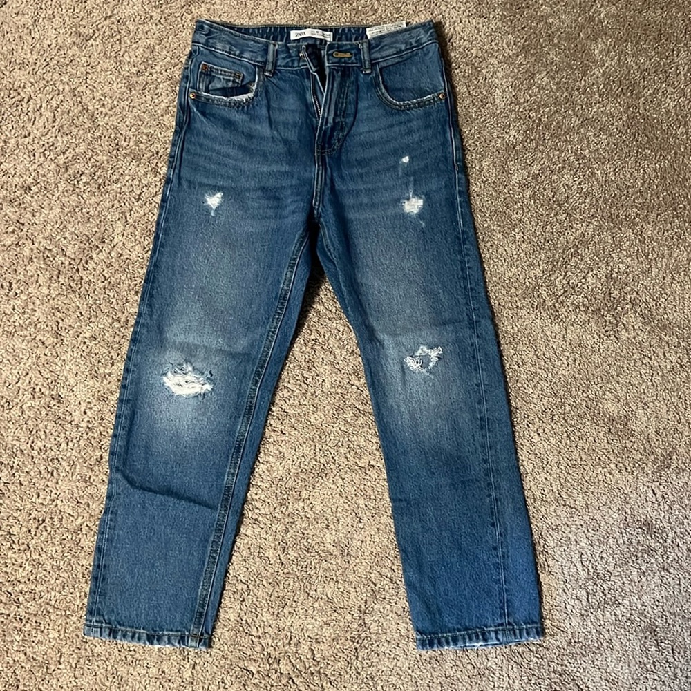 Zara girl size 10 mom fit jeans